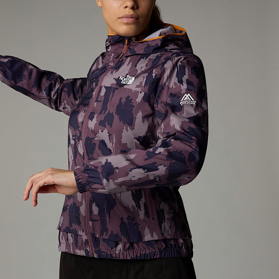 Women The North Face Mountain Athletics Printed Track Wind Jacket Purple | NF0A50B3T