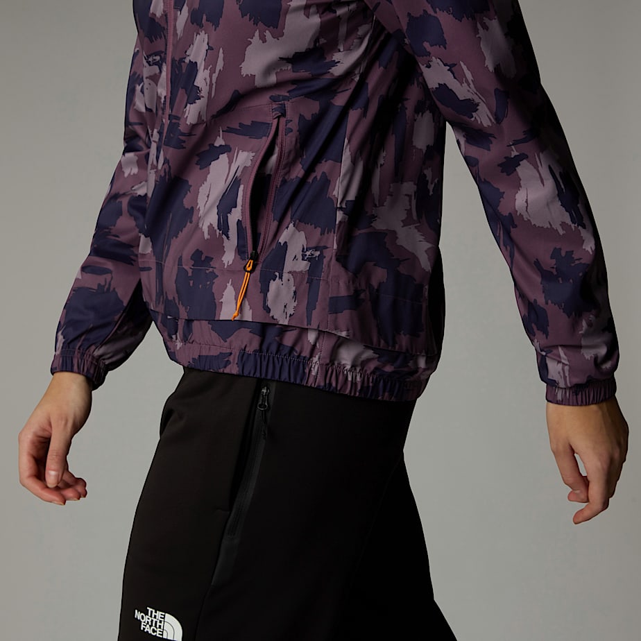 Women The North Face Mountain Athletics Printed Track Wind Jacket Purple | NF0A50B3T