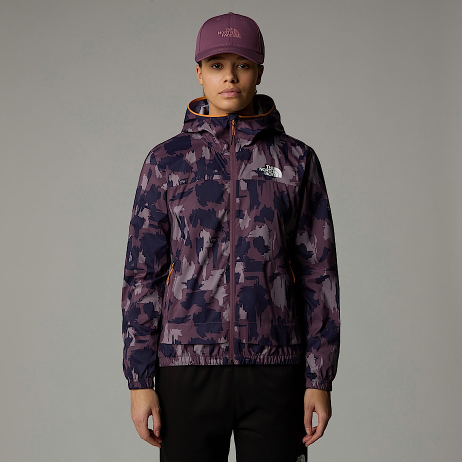Women The North Face Mountain Athletics Printed Track Wind Jacket Purple | NF0A50B3T