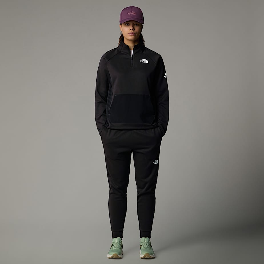 Women The North Face Mountain Athletics 1/4 Zip Fleece Pullover Black | NF0A91D0W