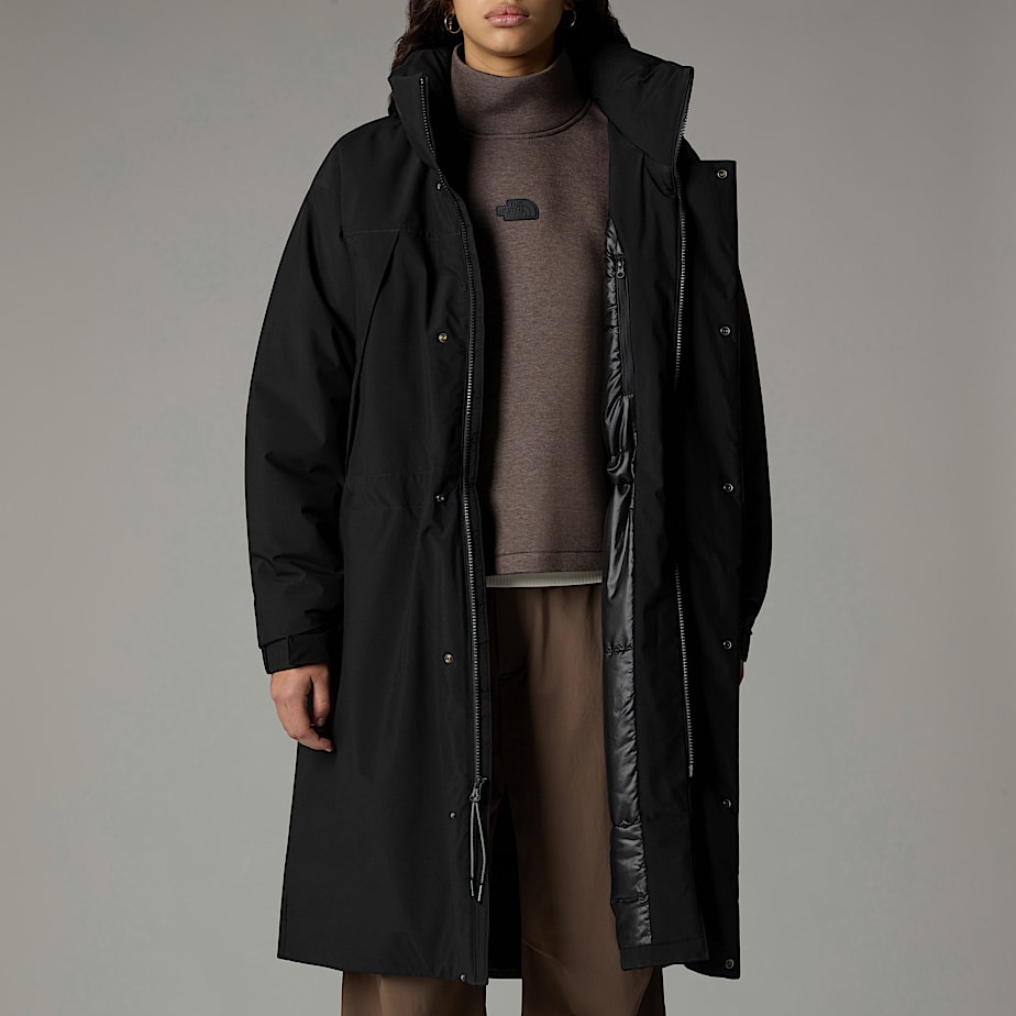 Women The North Face Padded Long Length Parka Black | NF0A78O9F