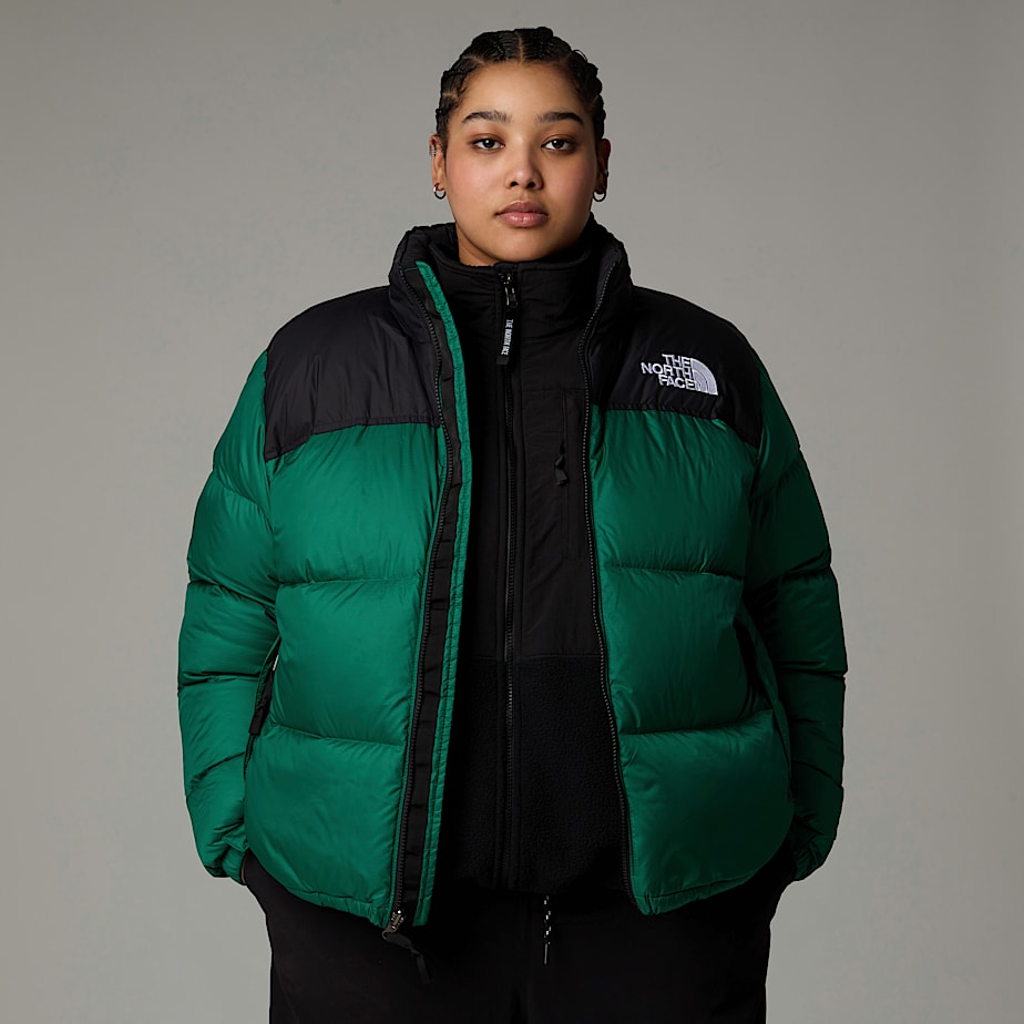 Women The North Face Plus Size 1996 Retro Nuptse Down Jackets Green | NF0A41F6N