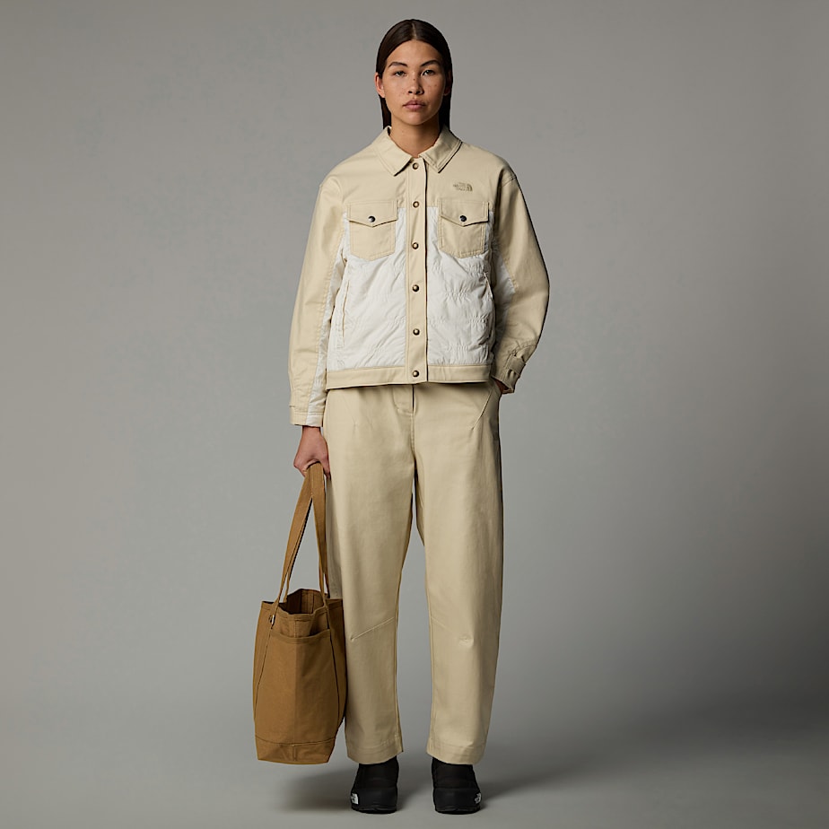 Women The North Face Pocket Padded Jackets Beige | NF0A91O9K