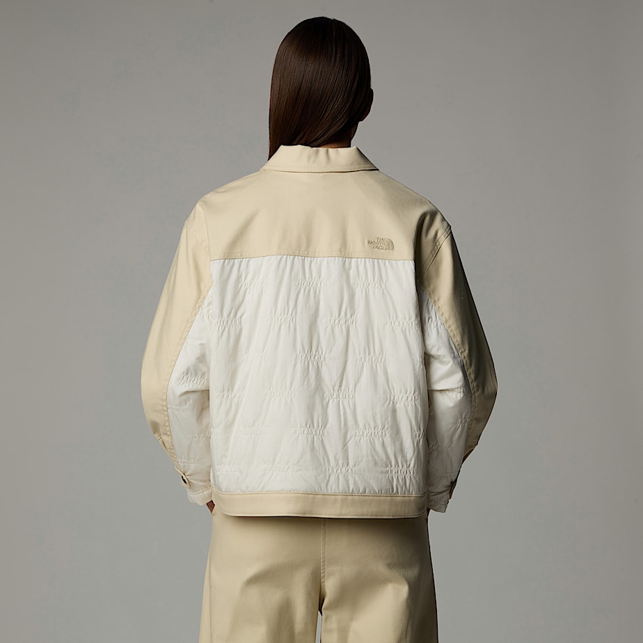 Women The North Face Pocket Padded Jackets Beige | NF0A91O9K