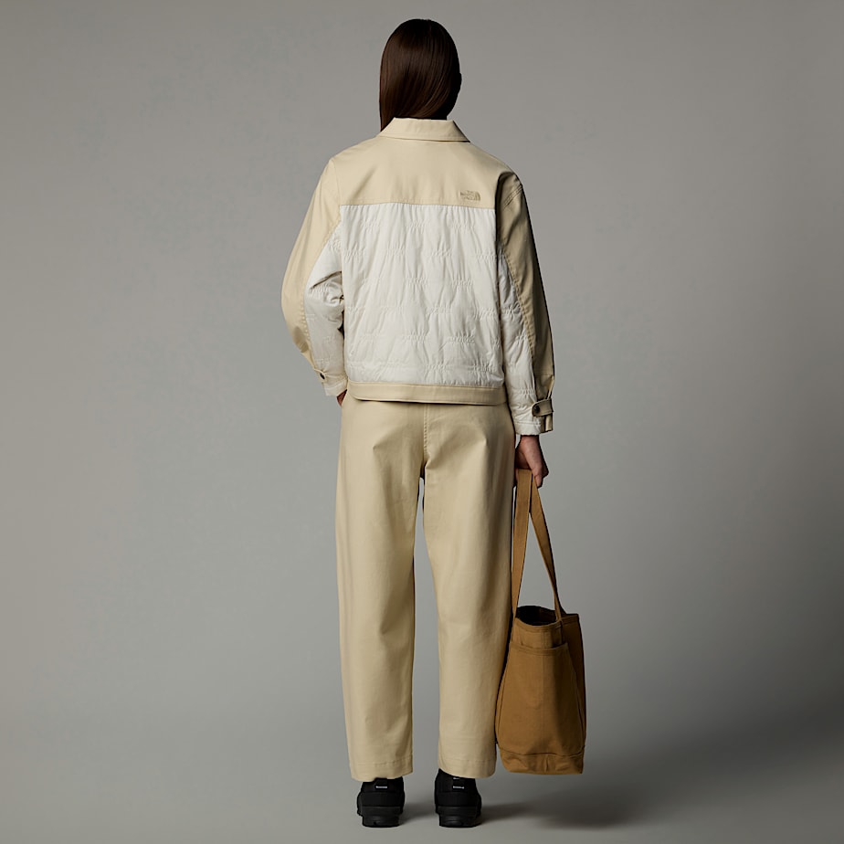 Women The North Face Pocket Padded Jackets Beige | NF0A91O9K
