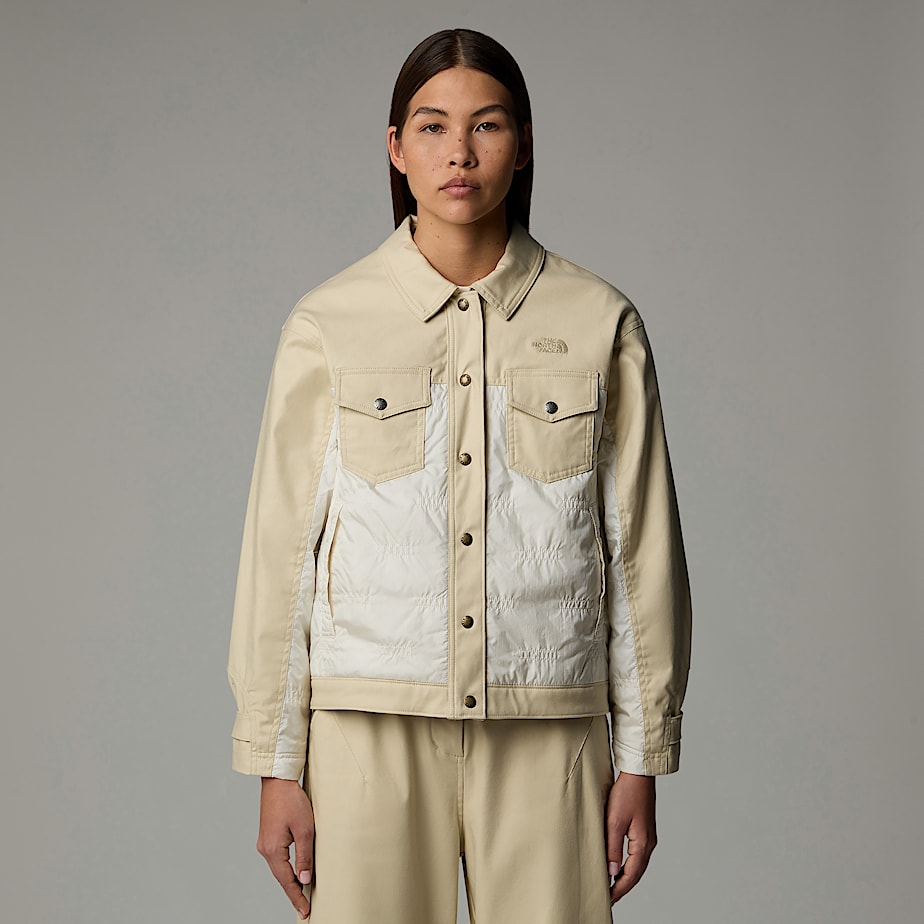 Women The North Face Pocket Padded Jackets Beige | NF0A91O9K