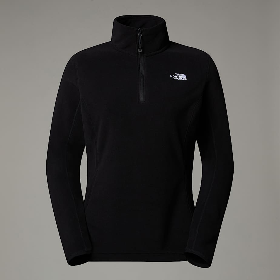 Women The North Face Resolve 1/4 Zip Fleece Pullover Black | NF0A61J0W