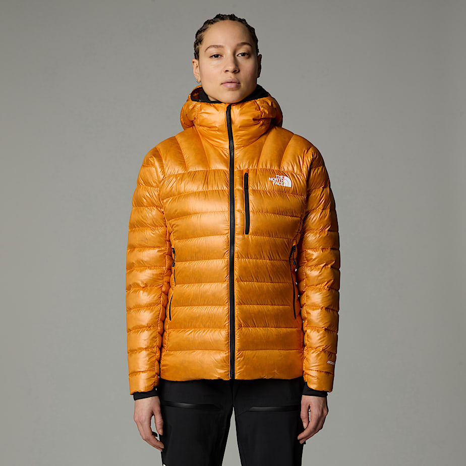 Women The North Face Summit Breithorn Hooded Down Jackets Apricot | NF0A54W4X