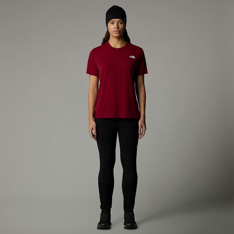 Women The North Face Topographic Foundation T Shirts Red | NF0A45K7M