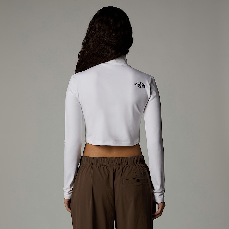Women The North Face Zumu Long-Sleeve Slim T Shirts White | NF0A89H9R